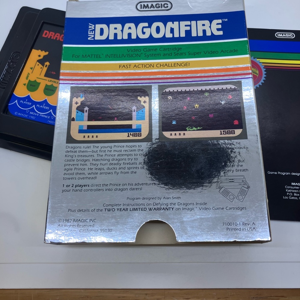 Mattel Dragonfire Video Game Cartridge Imagic intellivision - Picture 9 of 11